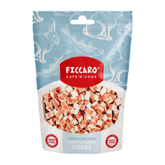Ficcaro Godbidder Cubes Micro Sandwich M/Kanin&Sej 100 g