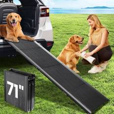 Hunderampe Auto Klappbar, Extra Lange 180cm Hunderampe Auto Große Hunde, rutschfest Hunderampen für Autos, SUV, LKW & Outdoor Treppen, 44cm Breiter Hunde Rampe für Große Und Mittel Hunde Bis 110kg