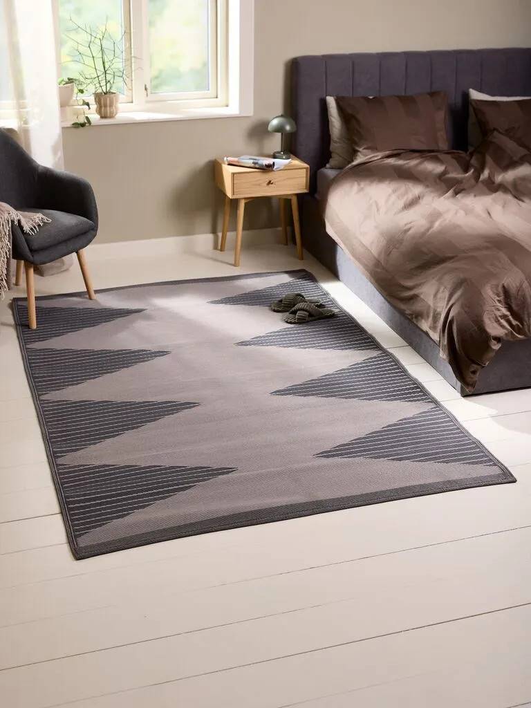 BROKKURT Tæppe BROKKURT 160x230 mørk sand/grå