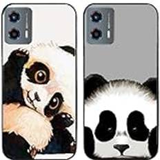 Fodral till Motorola Moto G 2023 5G I söt panda tryckt I TPU gel silikon I 2 st baksida telefonfodral skydd