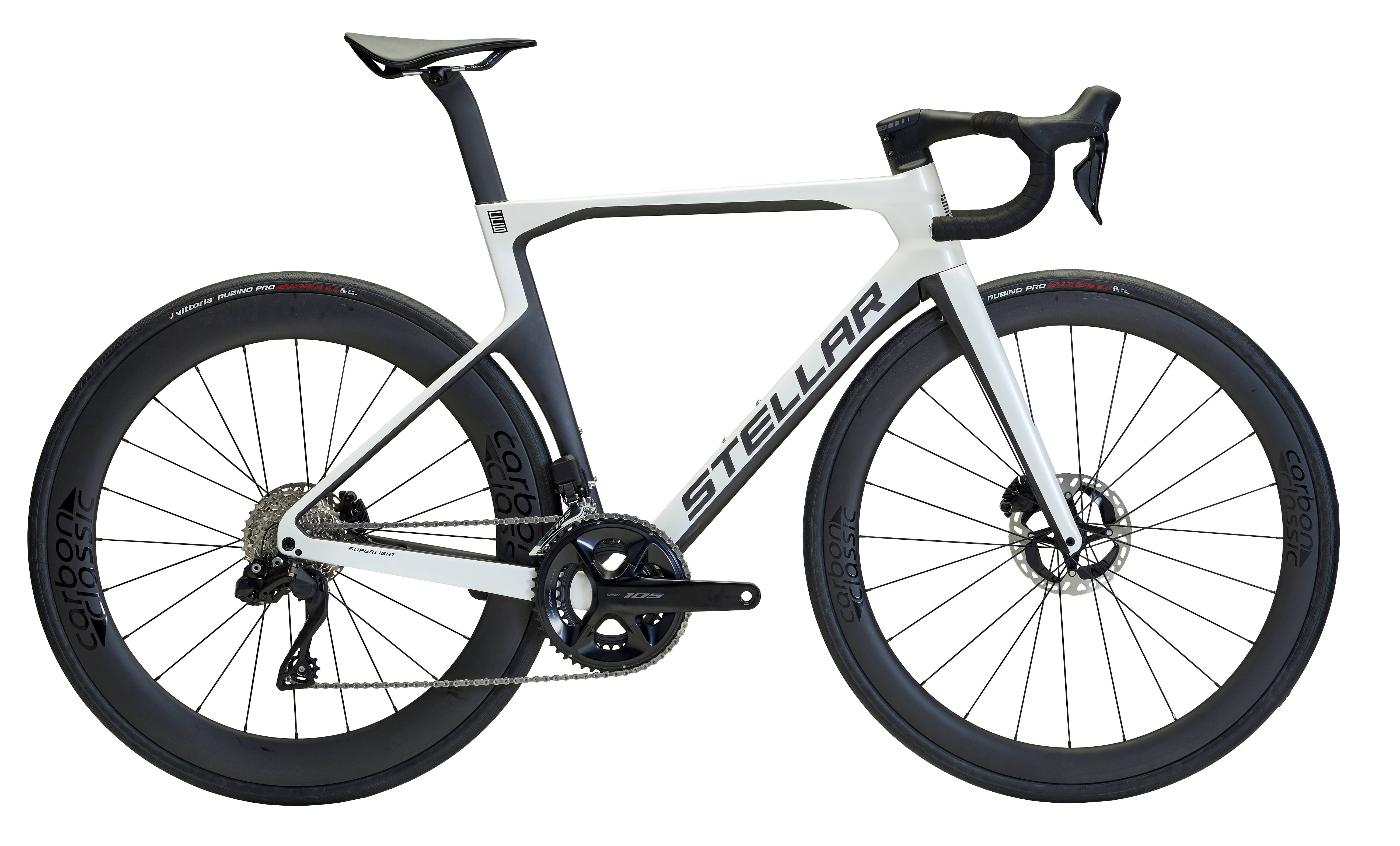 STELLAR - CC6 - Diamond - Aero Racer - Carbon Classic - 55 cm - white.