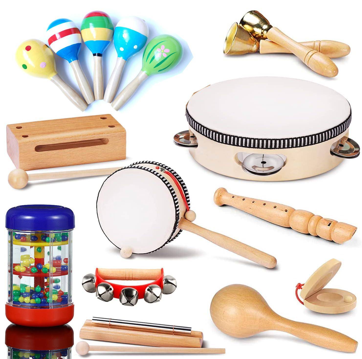 Barnens musikinstrument Leksaker för baby 1 2 3 år Montessori Barn Regnrassel Rör Skakare Regnmakare Musik sensoriska leksaker