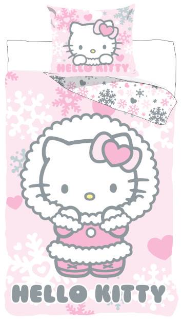Hello Kitty Cozy Winter påslakan 140×200 cm, 70×90 cm