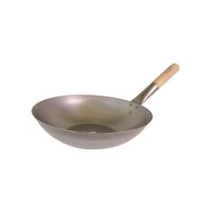 Wok 33 cm Jern m. Træhåndtag Flad Bund
