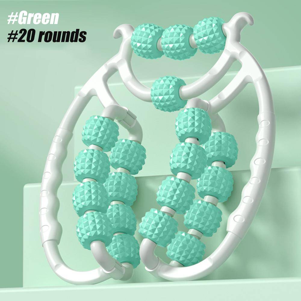 1Pcs Trigger Point Massage Foam Roller Stick For Arms Tennis Elbow Muscle Roller Hard Spiky Massage Ball And 20 Wheel Cellulite