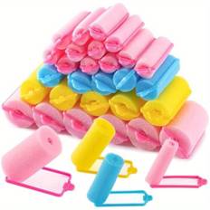 TEMU 29pcs Sponge Hair Rollers, Foam Hair Roller Sleeping Hair Curlers Flexible Hair Styling Curlers Sponge Curlers For Hairdressing Styling