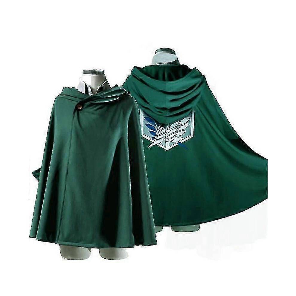 (Green, S) Anime Attack On Titan Cloak Shingeki No Kyojin Scouting Legion Aren / Levi Capes Cosplay Costume