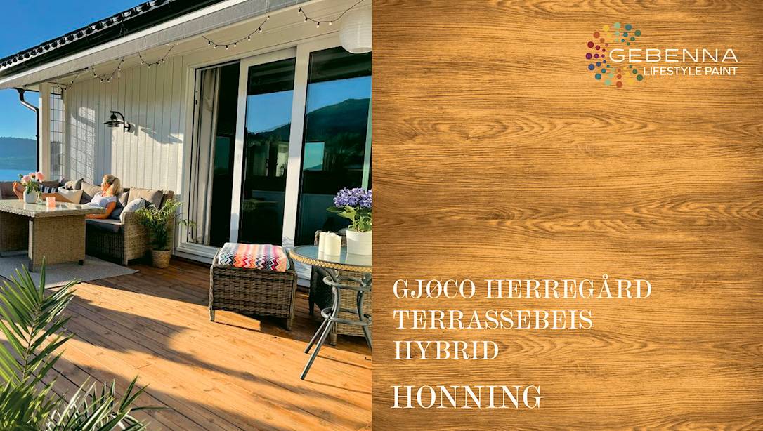 Gjøco Herregård Terrassebeis Hybrid: 6062 Honning 9 liter