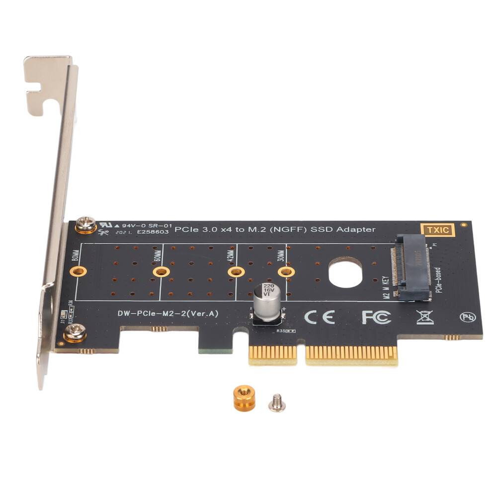 SATA- eller PCIE NVMe SSD-adapter M.2NVMe til PCIe-udvidelseskort Højtydende elektroniske komponenter understøtter PCIe X4X8X16-slot med Smart LED