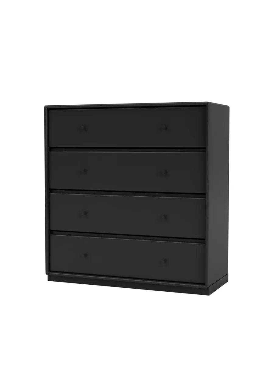 1125 kommode inkl. sokkel fra Montana Black / Sokkel 3 cm - Jacobsen Plus