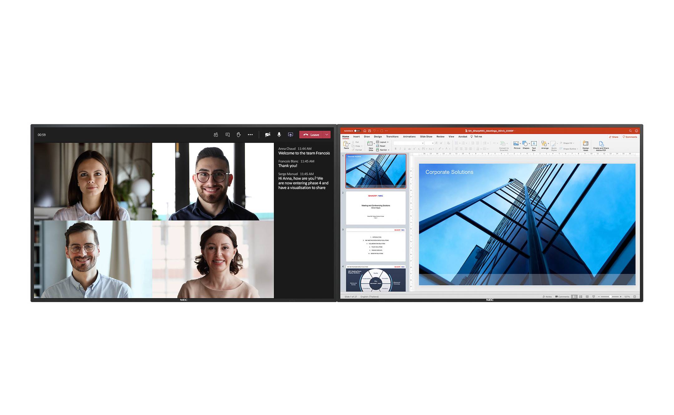 NEC Du-Co Room System 55" touch display