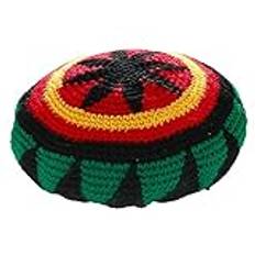 Ullstickad Rasta-hatt Reggae Jamaicansk keps färgglad mössa hatt virkad stickad säckig mössa, färgrik, L