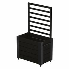 Blomsterkasse Cubic galv. 87x50x155 cm, sort