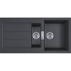 Franke Tecktonite S2D 651-100 køkkenvask, 100x50 cm, sort