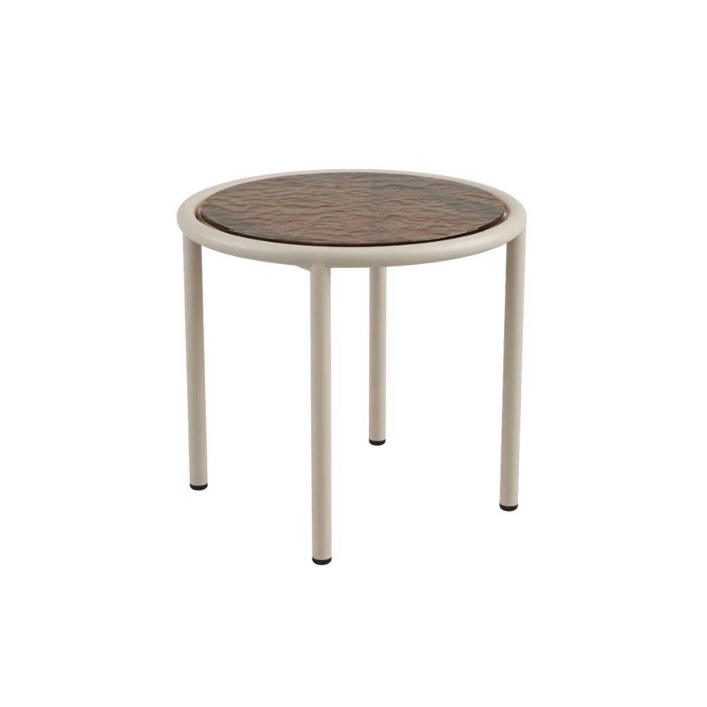 SACKit Mollis Sidobord Ø50 Taupe