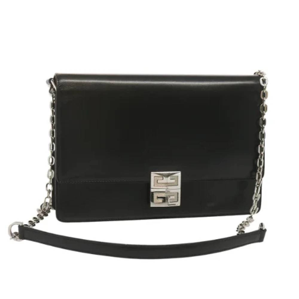 Givenchy Pre-owned Pre-owned Laeder skuldertasker - Vintage - Dame - Sort - ONE SIZE - Uld