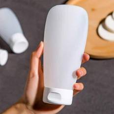 5 PCS Travel Portable Dispenser Bottles, 100ml, Portable Leak-Proof Refillable Squeeze Bottles, Refillable Squeeze Containers For Toiletries And Makeu - White - 100mL