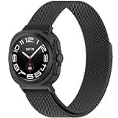 Gittos Metallarmband kompatibelt med Samsung Galaxy Watch Ultra 47 mm LTE Smartwatch silikon sport ersättningsarmband kompatibelt med Samsung armband för kvinnor män klockarmband rostfritt stål