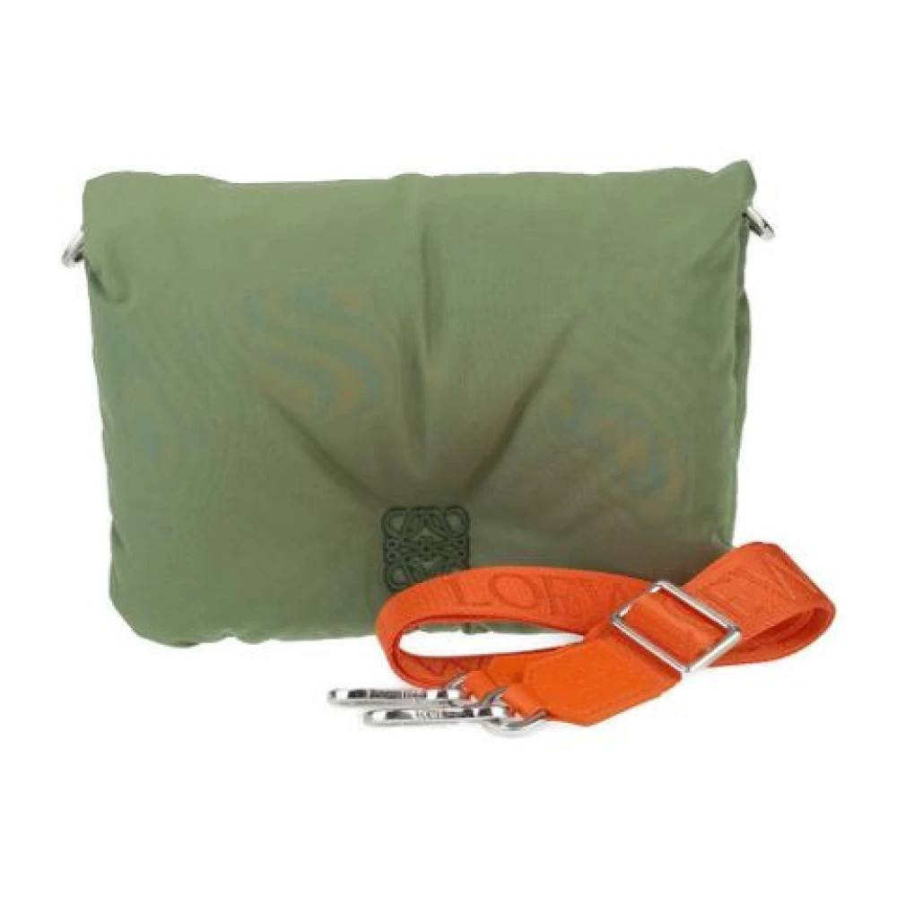 Loewe Pre-owned Pre-owned nylon hndtasker - Vintage - Dame - Grøn - ONE SIZE - Nylon
