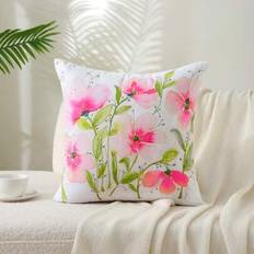 1pc Modern Floral Pillow Cover - Stylish Cushion Case, Cushion Cover, Throw Pillow Case For Sofa, Chair & Home Decor, Without Filling - Baby Pink - 40*40,45*45,50*50