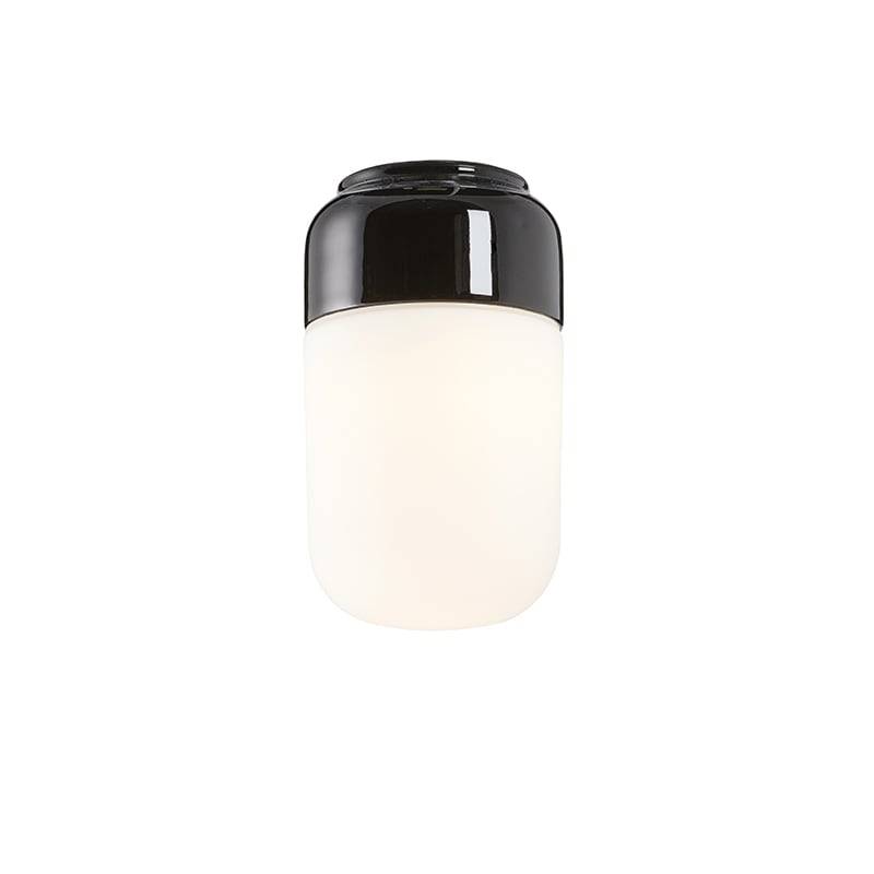 Ifö Electric Ohm 100/170 tak-/vägglampa IP44 E27 svart/matt opal