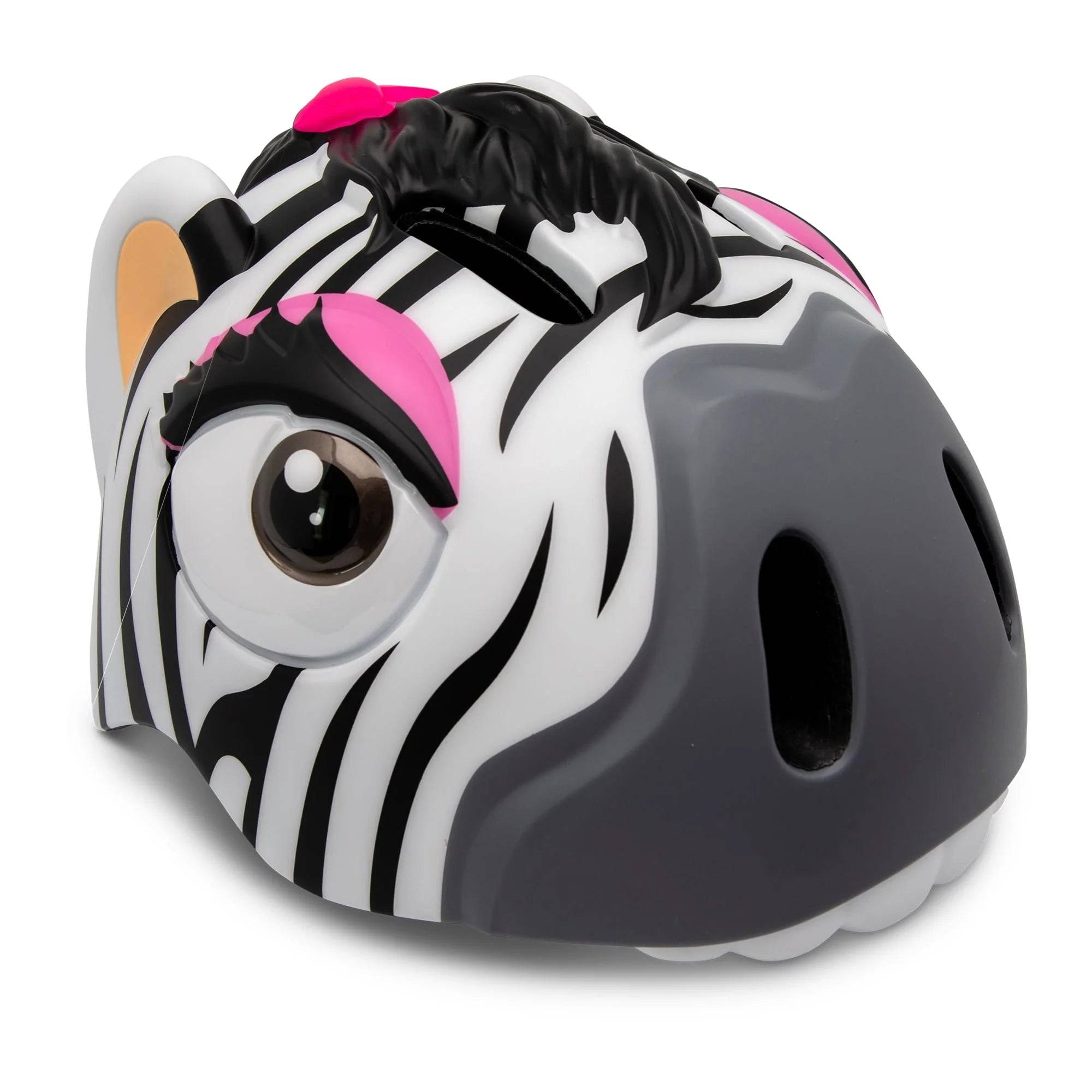 Crazy Safety White Zebra med LED lys - Small 49-55 cm