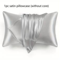TEMU Satin Pillowcase 40*80cm 1 Pc (gray/white), Summer Cool Breathable Envelope Satin Pillowcase Satin Pillowcase For Hair And Light Beige Festival Gifts To Parents, And