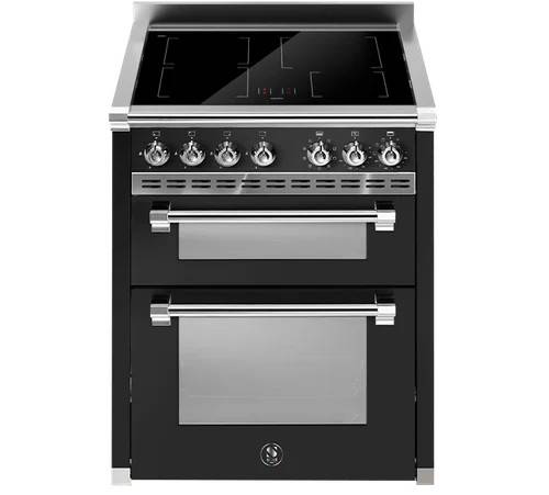 Ascot - Combi-Steam - Induktionsspis 70 cm (2 ugnar) - Svart/Krom - Steel