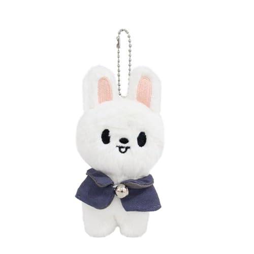 FiveMileBro Stray Kids SKZOO Plüschpuppe 12cm 'Magic School' Schlüsselanhänger & Rucksackanhänger - Niedliches SKZOO Kuscheltier Sammlerstück (rabbit)