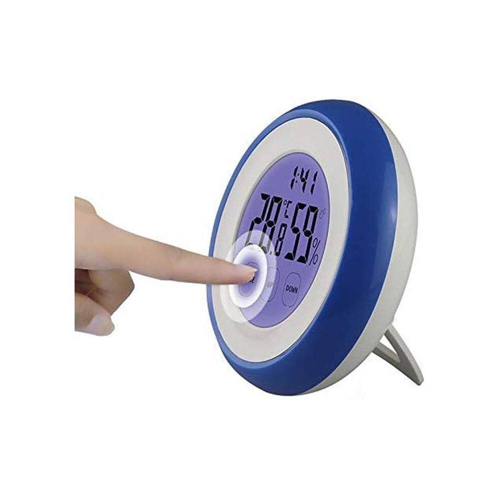 Indendørs udendørs måling, bærbar, letlæselig digital termometer, hygrometer, vejrstationstester, berøringsskærm, knap til hjemmekontor, nem