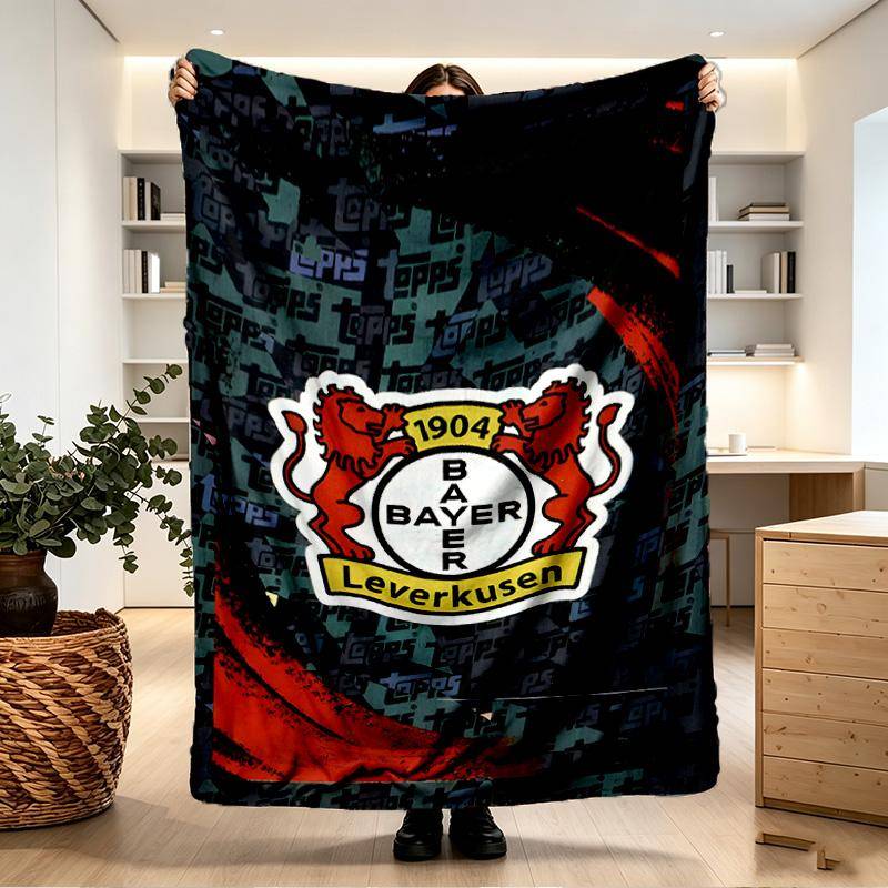 Bayer 04 Leverkusen Tryckt Filt - Mjuk & Bekväm, för Sovrum, Resa, Soffa, Heminredning - Födelsedag Julklapp till Vän