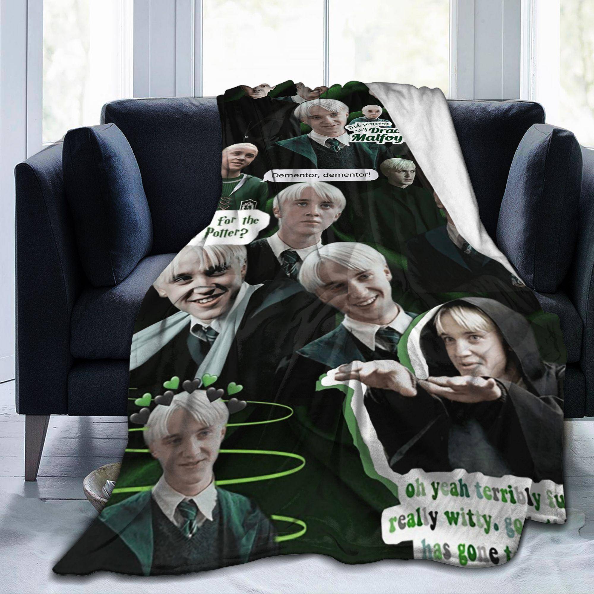 Dracor Malfoye Filt Dementor Tecknad Flanell Nyhet Mjuk Pläd för Hemmet Vår/Höst