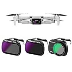 NEEWER 3-pack ND filterset, flerfaldigt belagt optiskt HD-glas, ND8+ND16+CPL-filter, kompatibelt med DJI Mavic Mini, Mini 2, Mini SE, Mini 2SE