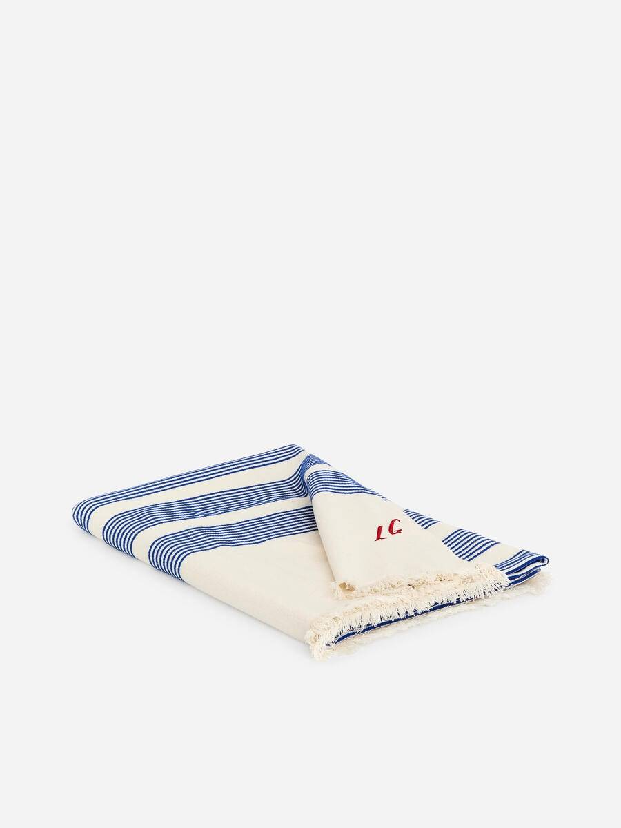 ARKET ARKET And Laila Gohar Monogram Blanket -Blue, 150x200