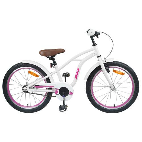 Barncykel 22 Tum för 7-12 år gamla Vit