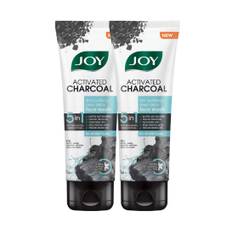 Joy Activated Charcoal Face Wash for Oily Skin 100ml x2 | Deep Cleansing, Oil Control & Blackhead Removal