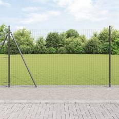 vidaXL Stängselstolpar Set Set om 26 Grå Betong 3.2 x 3.2 x 88.5 cm