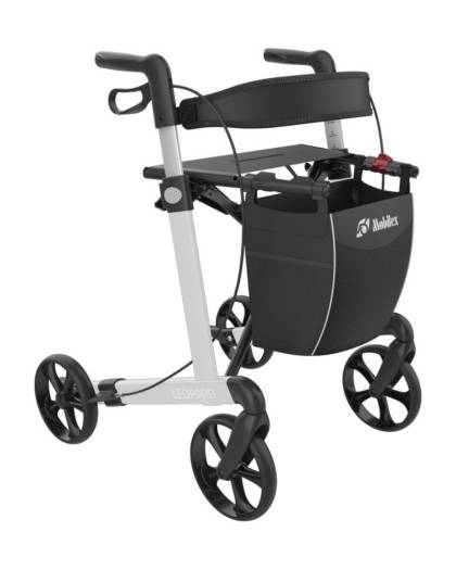 Leopard - sammenklappelig letvægtsrollator, platin.