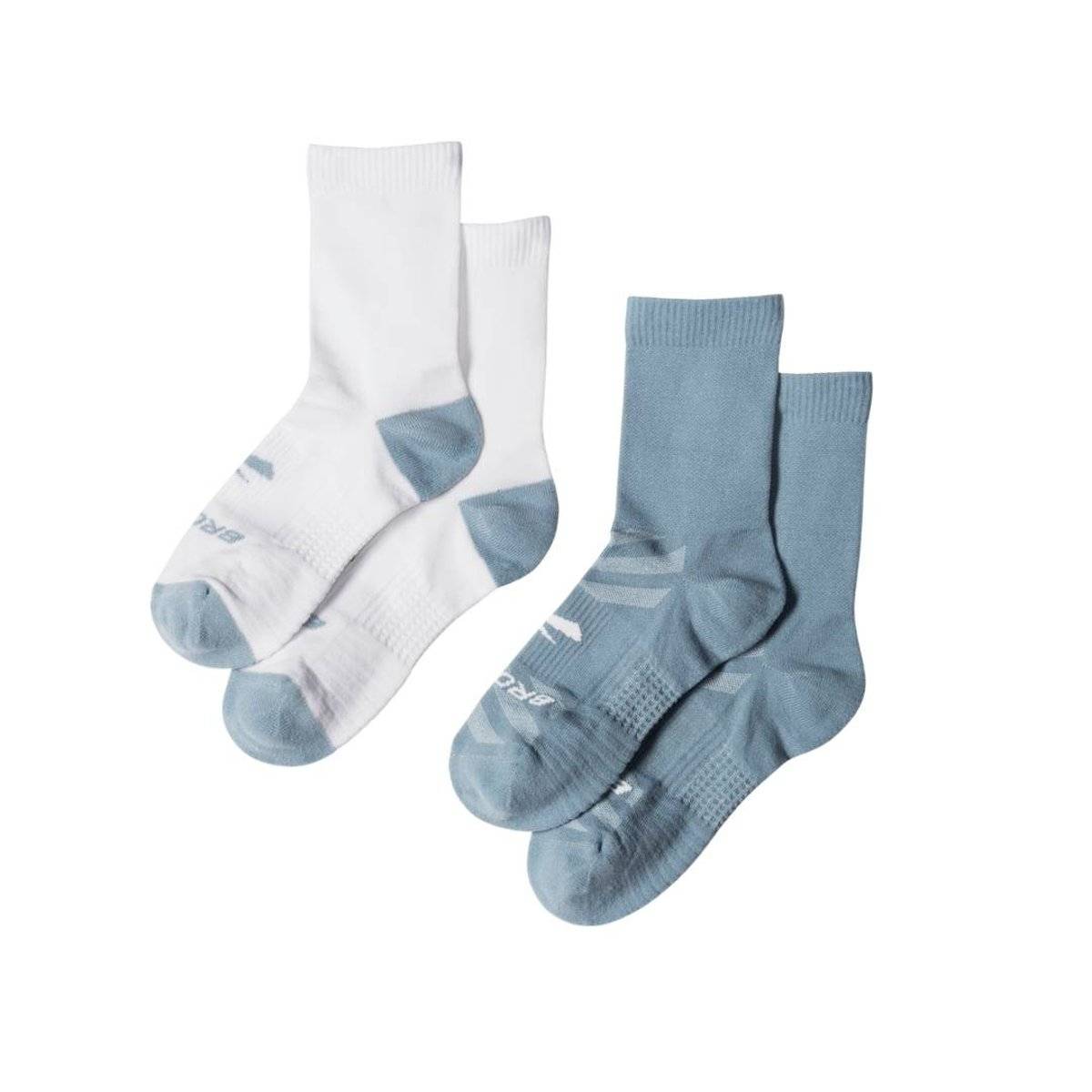 Brooks Ghost Lite Crew 2-Pack Socks White Blue, Size XL