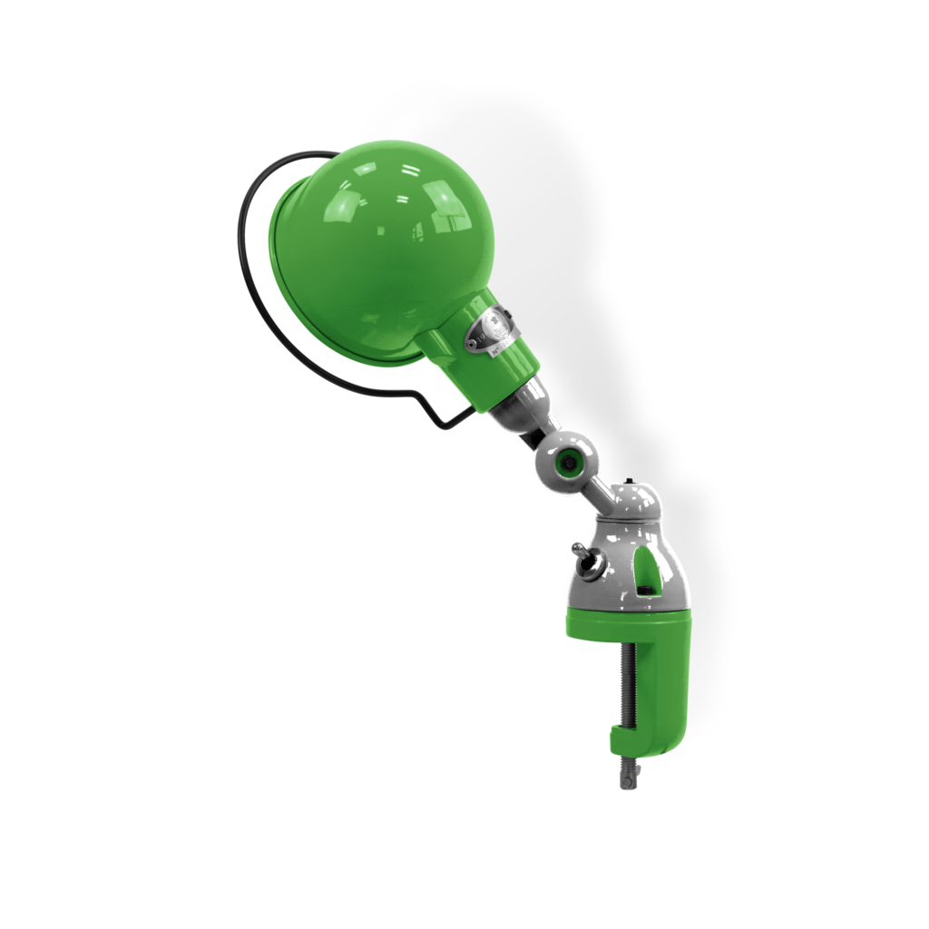 Signal SI302 bordlampe (m/klemme) fra Jieldé - Apple green / Blank/poleret