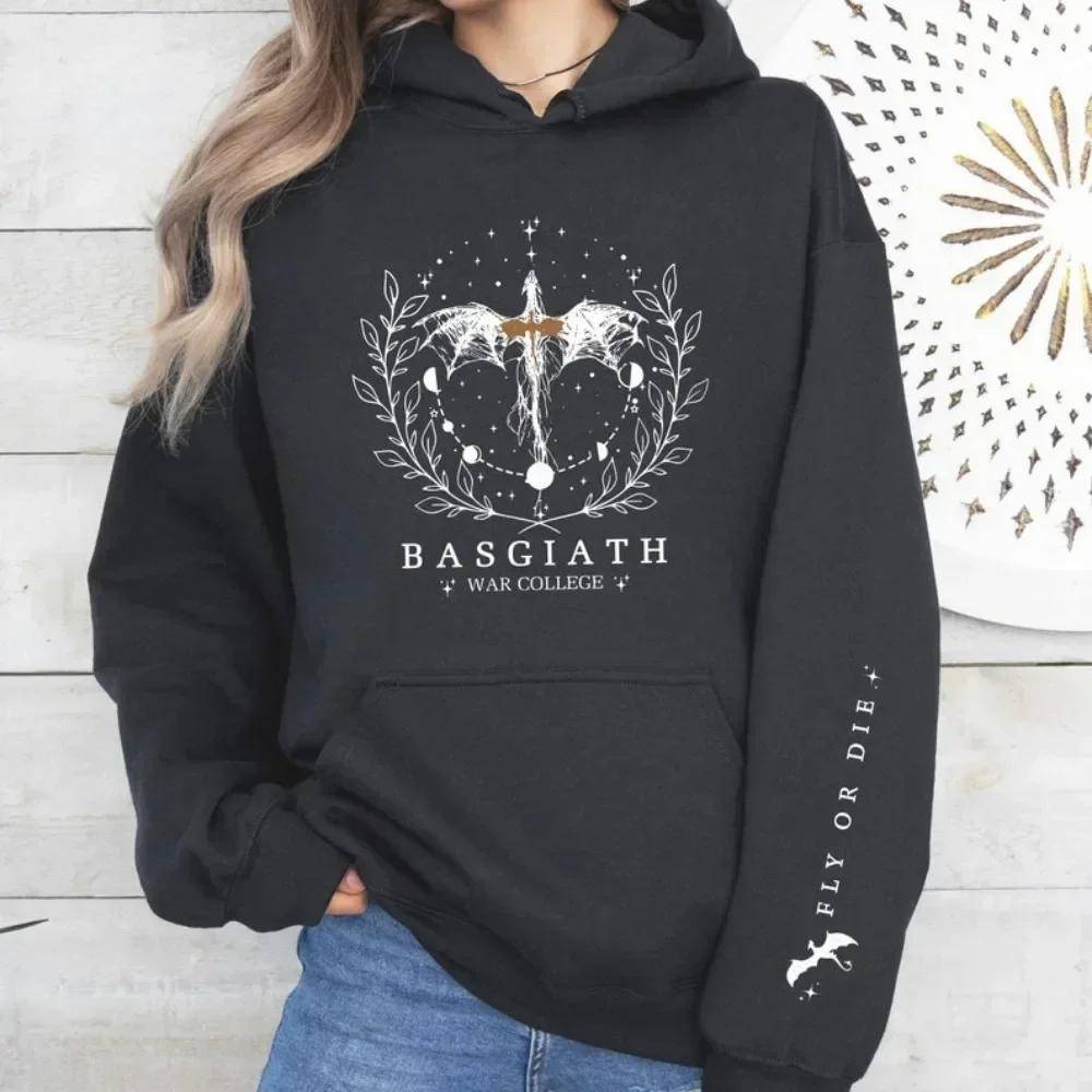 2025 Dam Höst/Vinter Hoodie Fourth Wing Sweatshirt Basgiath War College Draknight Hoodie Fantasygåva unisex Pullover cm