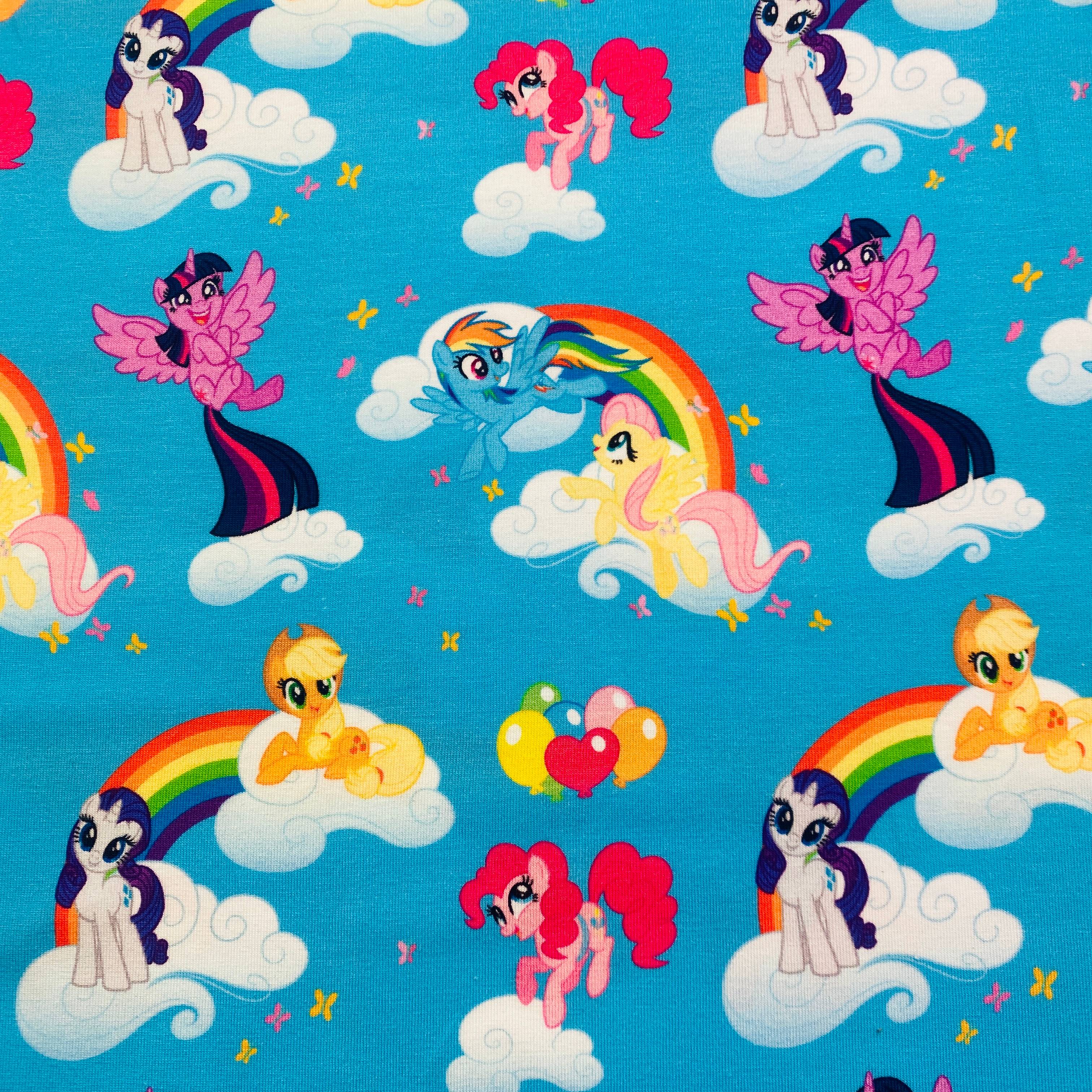 My Little Pony, på moln , blå - Trikåtyg