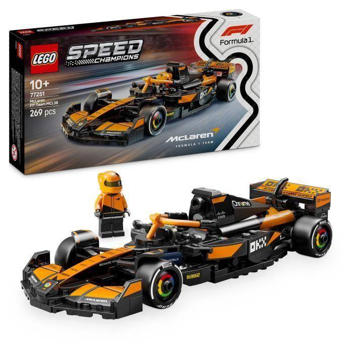 LEGO Speed Champions 77251 McLaren Team MCL38 F1-bil - Byggset från 10 år vit
