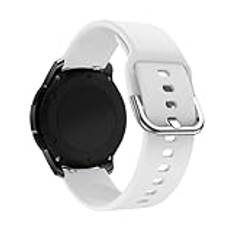 LKQASD 20 mm/22 mm rem kompatibel med Galaxy Watch Active 2 40 mm 44 mm 3 Gear Sportarmband Ersättningsurband 20 mm 22 klockband (Color : White S10, Size : 20mm)