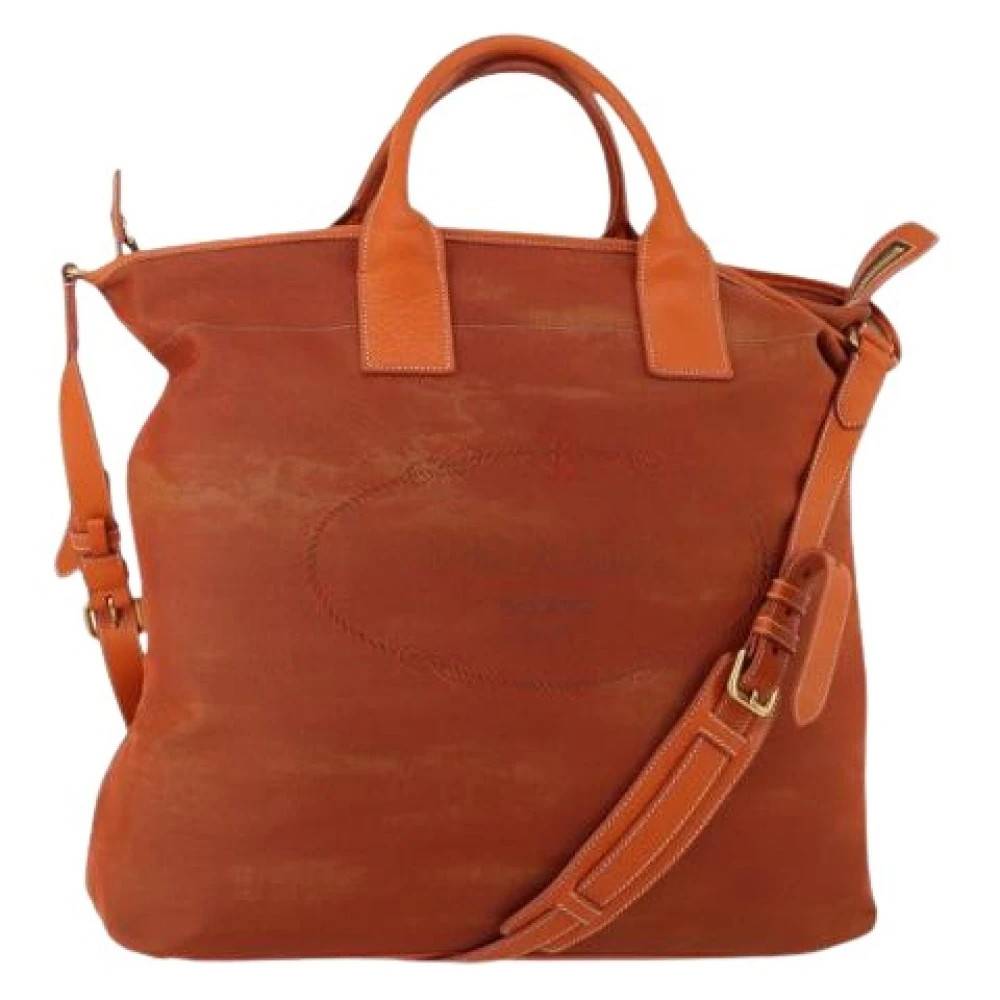 Prada Vintage Pre-owned Vintage Canvas Tote Bag - Vintage - Dame - Orange - ONE SIZE - Uld