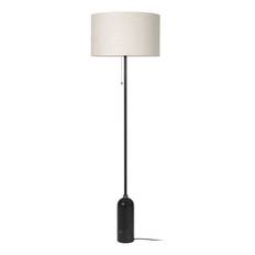 Gravity Floor Lamp - Black Marble/Canvas Shade