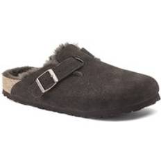 Birkenstock Boston Shearling Suede Leather - Sandaler Mocca 42 - Regular fit