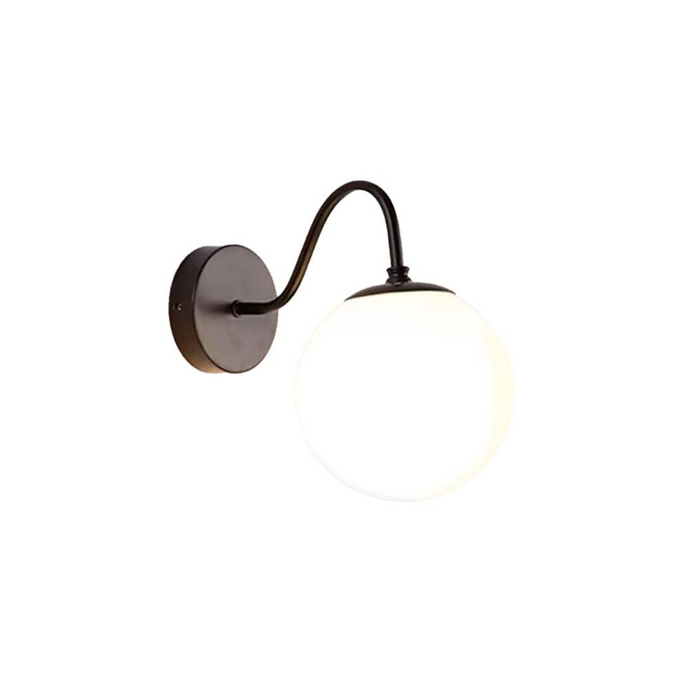 Modern Bedroom Wall Sconce Fixture Milk White Globe Glass Wall Lamp for Bathroom Kitchen LivingRoom Vanity Hallway
