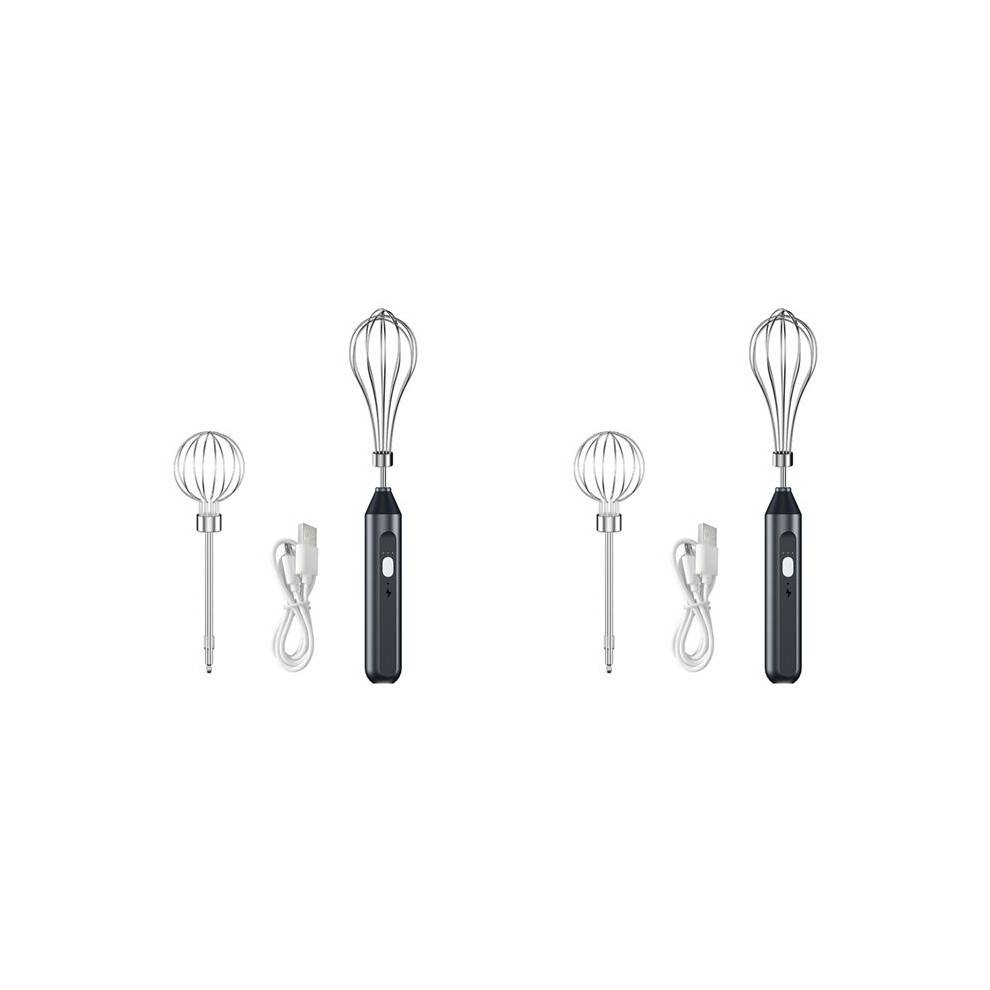 2X Elektrisk Äggvisp, Sladdlös Handmixer 3 Hastigheter för Hembakning