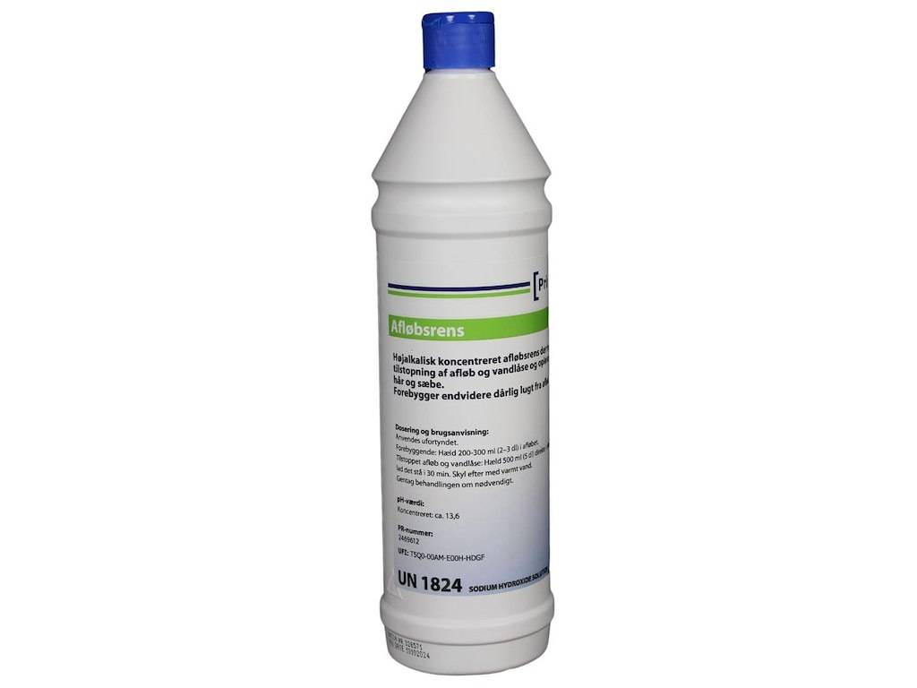 Afløbsrens Prime Source Ren til Vaske/Bruserafløb Natriumhydroxid 1 ltr.